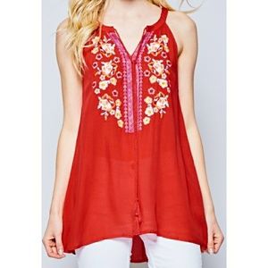 Nwt Andree By Unit: 2x embroidered high neck top